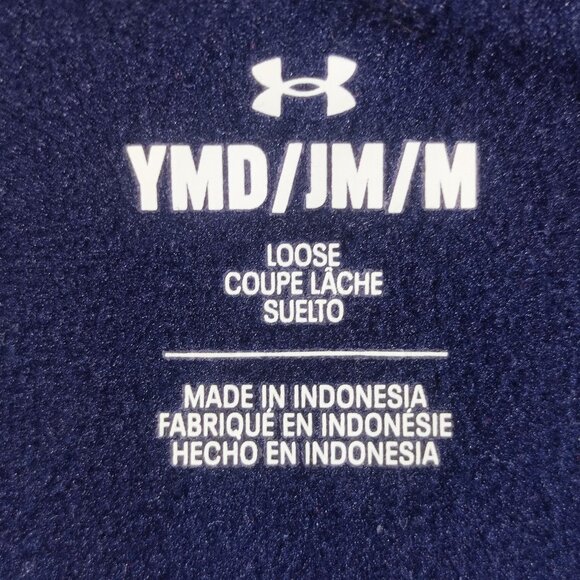 Under Armour zip neck pullover / sweatshirt youth boy size M purplish blue - Picture 5 of 10